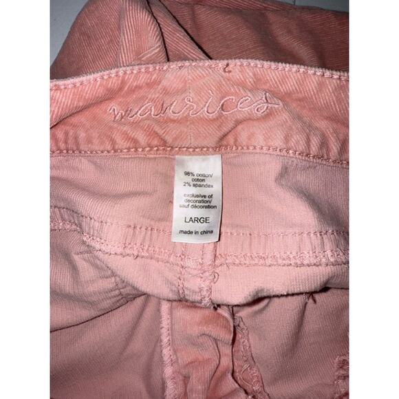 Maurices Women's Pink Corduroy Size Large Pant's - Picture 2 of 3
